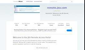 
							         Remote.jea.com website. Welcome to the JEA Remote Access Portal.								  
							    
