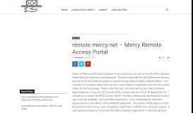 
							         remote.mercy.net – Mercy Remote Access Portal								  
							    
