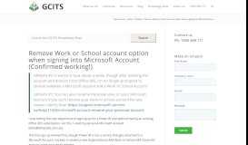 
							         Remove Work or School account option when signing into Microsoft ...								  
							    