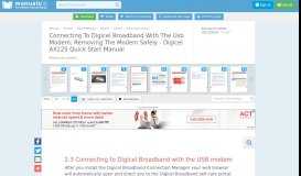 
							         Removing The Modem Safely - Digicel AX225 Quick ... - ManualsLib								  
							    