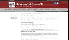
							         Renaissance Volunteers - Renaissance Academy Charter School								  
							    