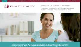
							         Renal Associates: San Antonio Nephrology | Kidney Disease								  
							    