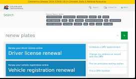 Colorado Dmv Online Renewal Portal Page