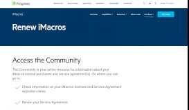 
							         Renew Your iMacros Service Agreement Today | iMacros Software								  
							    