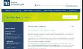 
							         Renewal requirements - Teachers Registration Board of South ...								  
							    
