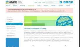 
							         Renewing Certifications - IAHCSMM.org								  
							    