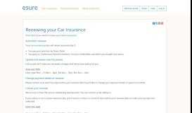 
							         Renewing your Car Insurance | esure								  
							    