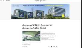 
							         Renovated T.W.A. Terminal to Reopen as JetBlue Portal - The New ...								  
							    