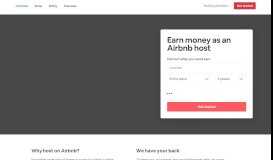 
							         Rent out your house, apartment or room on Airbnb								  
							    