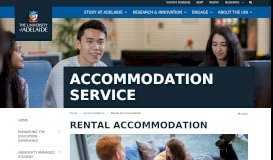 
							         Rental Accommodation - University of Adelaide								  
							    