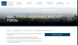 
							         Rental Assistance Wait List Portal - San Diego Housing Commission								  
							    