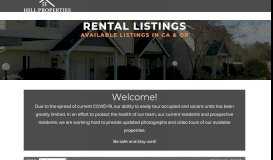 
							         Rental Listings - Hill Properties								  
							    