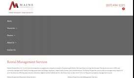 
							         Rental Management Services | Maine Properties LLC								  
							    
