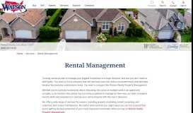 
							         Rental Management - Watson Realty Corp.								  
							    