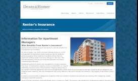 
							         Renter's Insurance - Deans & Homer								  
							    