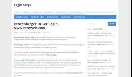 
							         Renzenberger Driver Login - www.renzweb.com | Login Steps								  
							    