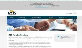 
							         REO Vendor Services - Reverse Mortgage Solutions								  
							    