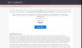
							         Rep, PCMH Program Provider at CareFirst BlueCross BlueShield ...								  
							    