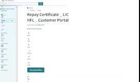 
							         Repay Certificate _ LIC HFL _ Customer Portal (1.5K views) - Scribd								  
							    