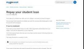
							         Repay student loan Scotland - mygov.scot								  
							    