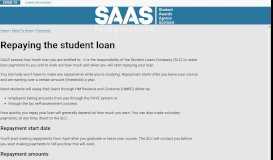 
							         Repaying the student loan - SAAS General Information								  
							    