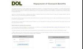 
							         Repayment of Overpaid Benefits Login								  
							    