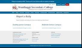 
							         Report a Bully | Wonthaggi Secondary College								  
							    