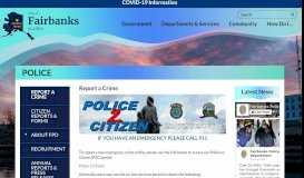 
							         Report a Crime | Fairbanks, Alaska								  
							    