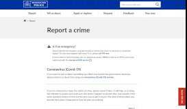 
							         Report a crime | The Met - Met Police								  
							    