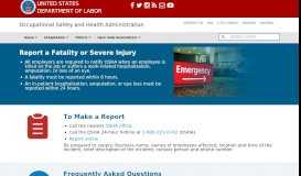 
							         Report a Fatality or Severe Injury | Occupational Safety and Health ...								  
							    