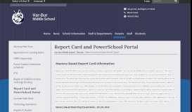 
							         Report Card and PowerSchool Portal - Har-Bur Middle School								  
							    