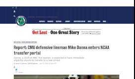 
							         Report: CMU defensive lineman Mike Danna enters NCAA transfer ...								  
							    