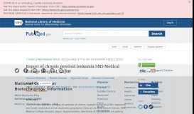 
							         Report of chronic myeloid leukemia SMS Medical College ... - NCBI								  
							    