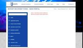 
							         Report Recipient Form - Web Portal - USDTL								  
							    