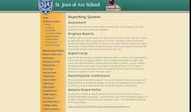 
							         Reporting System - St. Joan of Arc School K-8								  
							    