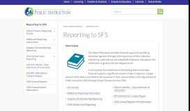 
							         Reporting to SFS | Wisconsin Department of Public Instruction								  
							    