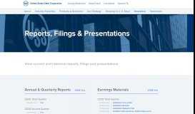 
							         Reports, Filings & Presentations | United States Steel Corporation								  
							    