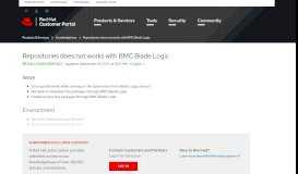 
							         Repositories does not works with BMC Blade Logic - Red Hat ...								  
							    