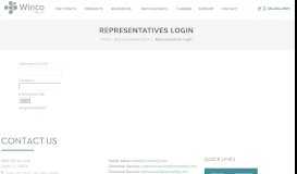 
							         Representatives Login | Winco Mfg. LLC								  
							    