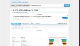 
							         repropfinder.com at Website Informer. Visit Repropfinder.								  
							    