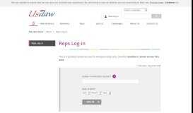 
							         Reps Log in - USDAW								  
							    