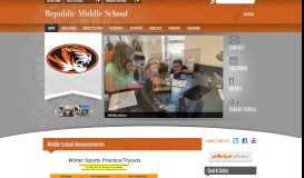 
							         Republic Middle School / Homepage - Republic School District								  
							    