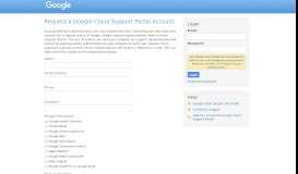 
							         Request a Google Cloud Support Portal Account								  
							    