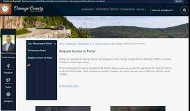
							         Request Access to Portal | Orange County, NY								  
							    