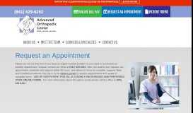 
							         Request an Appointment | Advanced Orthopedic Center								  
							    