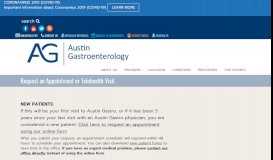 
							         Request an Appointment | Austin Gastroenterology | Central Texas								  
							    