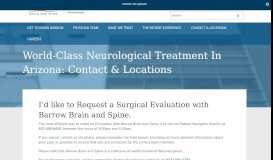
							         Request an Appointment - Barrow Brain & Spine								  
							    