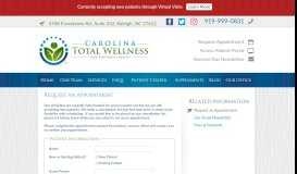 
							         Request an Appointment - Carolina Total Wellness								  
							    