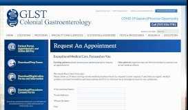 
							         Request An Appointment | Colonial Gastroenterology - GLSTVA								  
							    
