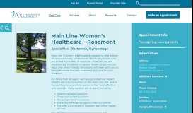 
							         Request an Appointment | Main Line Women's Health Center								  
							    